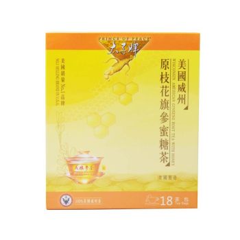 太子牌 原枝花旗參蜜糖茶18包盒裝