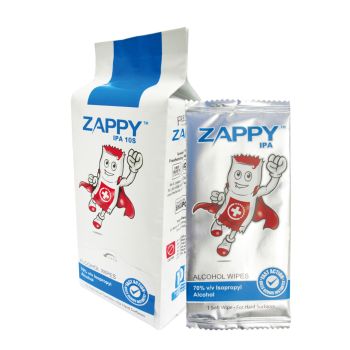Zappy 酒精消毒濕紙巾10張(獨立包裝)
