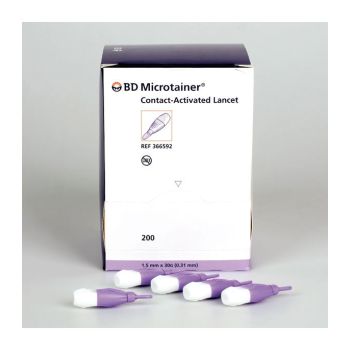 MICROTAINER CONTACT-ACTIVATED LANCET 30G x1.5mm