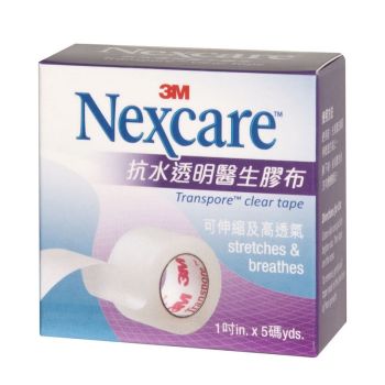 3M Nexcare 抗水透明醫生膠布1"x5YD