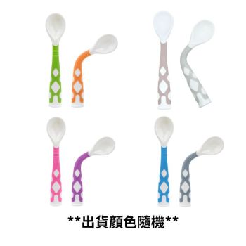 Kushies F110-B03/G01/N01 矽膠雙色學習餐匙