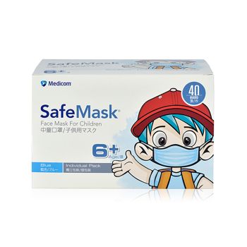 Medicom SafeMask 藍色中童口罩(Level 1)40個