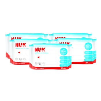 NUK 無酒精殺菌消毒濕紙巾(20片裝5包)