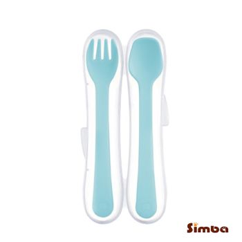 Simba S3371 美味學習叉匙(藍)