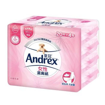 Andrex 皇冠女性濕廁紙(20片4包) 