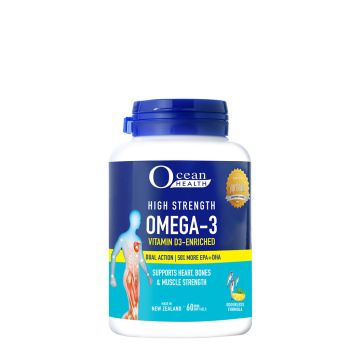 Ocean Health 高強度Omega-3 +維生素D3 60粒