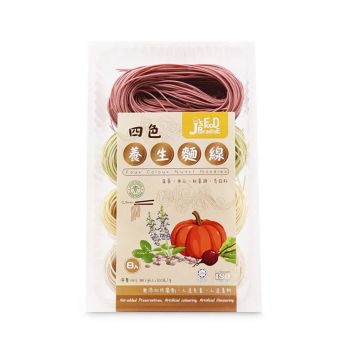 JS Food 素食四色養生麵線300g(南瓜+菠菜+奇亞子+紅菜頭)