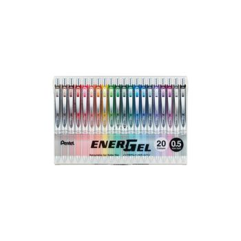Pentel BLN75Z-20 Energel 0.5mm 啫喱筆(20色套裝)