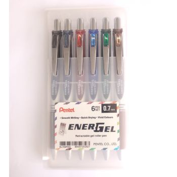 Pentel BL77-6ST1 Energel-X 0.7mm 啫喱筆(6色裝)