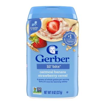 Gerber 香蕉士多啤梨燕麥粉8oz