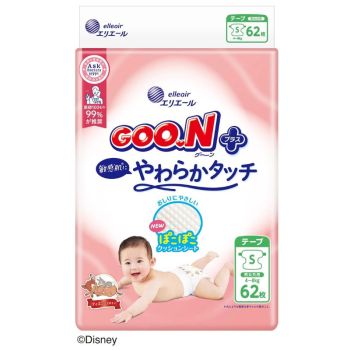 Goo-N 大王敏感肌 嬰兒紙尿片 細碼62片