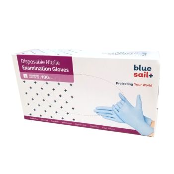 BlueSail 藍色丁腈手套100個 大碼(3.5g)
