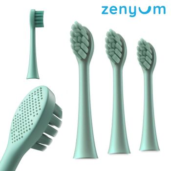 ZenyumSonic (粉綠色)聲波震動牙刷刷頭3件裝