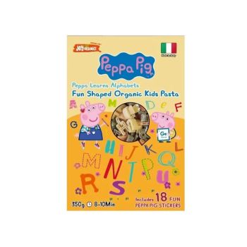 Joy Organics Peppa Pig 有機卡通意粉350g-英文字母