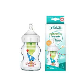 Dr. Brown's Options+ (小象)5oz仿母乳排氣玻璃奶瓶