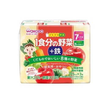 和光堂 蘋果蔬菜汁125mlx3包