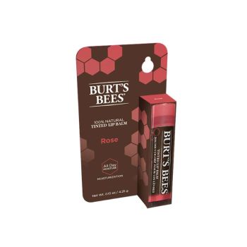 BURT'S BEES 天然淡彩潤唇膏 玫瑰紅色 0.15fl oz