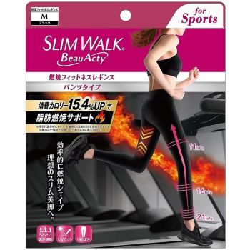 Slimwalk PH862 M 黑色-運動美腿壓力褲