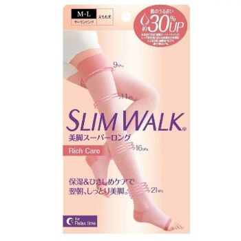 Slimwalk PH796 M-L 長筒粉紅色-(睡眠型露趾)保濕壓力襪