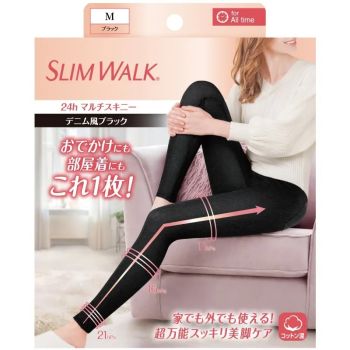 Slimwalk PH864 M 斜紋黑-全功能美腿壓力褲 