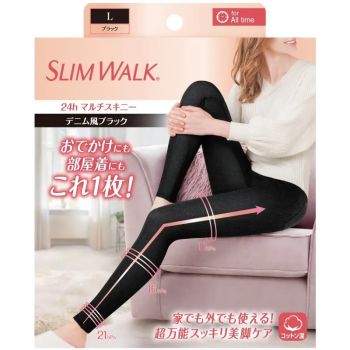 Slimwalk PH865 L 斜紋黑-全功能美腿壓力褲