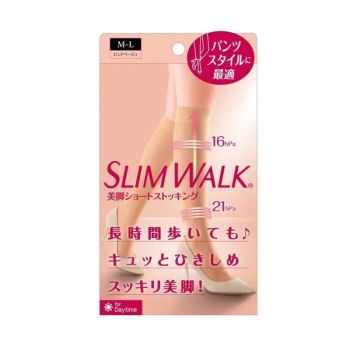 Slimwalk PH804 M-L 淺肉色短筒-耐勾壓力短絲襪(透氣抗菌防臭) 