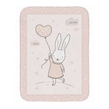 Kikka Boo Rabbits in Love-珊瑚絨被80x100cm