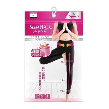 Slimwalk PH785(M)修身運動緊身壓力褲(黑色)