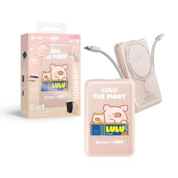 XPOWER (M10C-L1-10000mAh) LuLu豬 6合1 磁吸無線外置充電器
