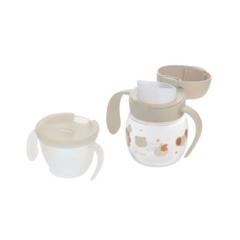 Richell 206143 TLI (動物)套裝-學習+輕鬆啜飲水杯200ml