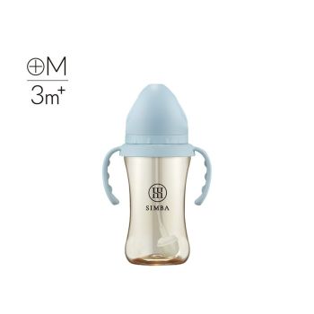 Simba (晨藍)270ml-蘊蜜鉑金PPSU寬口吸管把手防脹氣奶瓶
