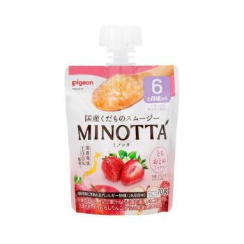Pigeon Minotta 日本富士蘋果及草莓果蓉70g(6m+)