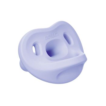 MOYUUM (淺紫)(3-6m) 白金矽膠2號奶嘴連盒