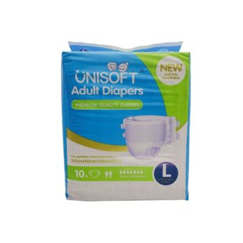 Unisoft 成人紙尿片10片-大碼