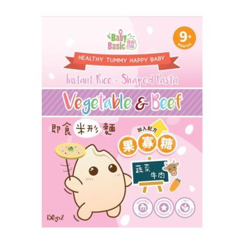 Baby Basic 蔬菜牛肉 即食米形麵(150g x2pcs)