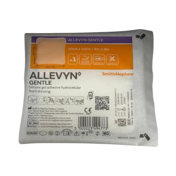 Smith&Nephew無邊矽膠底黏性海綿敷料AllevynGentle10cmx10cm