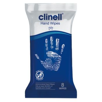 Clinell 迷你無酒精清潔消毒濕紙巾8片裝1盒(20包) 
