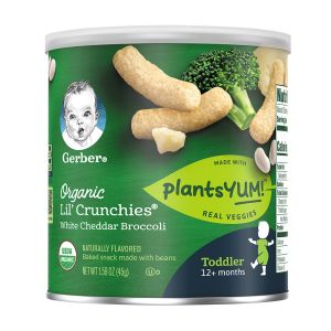 Gerber 有機芝士白豆西蘭花泡芙條45g