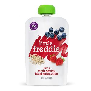 Little Freddie 有機藍莓士多啤梨穀物蓉100g