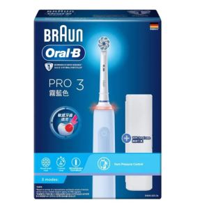 Oral B PRO 3 充電電動牙刷(霧藍色)