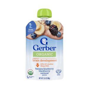 Gerber 有機香蕉藍莓黑莓燕麥果蓉3.5oz