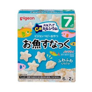 Pigeon 嬰兒高鈣小魚星星米餅7m+(6gx2袋)