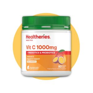 Healtheries 維他命C 1000毫克 (含益生元及益生菌) 80粒