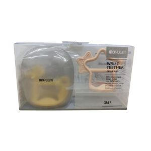 MOYUUM (黃小馬及粉紅星型) 白金矽膠手環式嬰兒牙膠套裝 