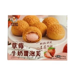 興麥 草莓牛奶醬泡芙96g