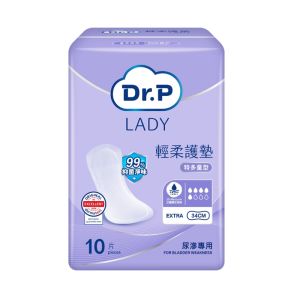 Dr. P Lady (特多量型34cm) 輕柔護墊10片裝