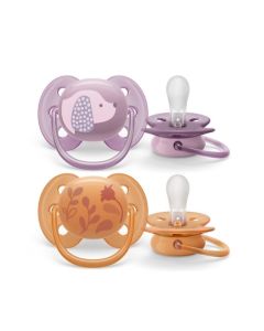 Avent 3652 超柔軟安撫玩咀6-18m((紫/橙色)