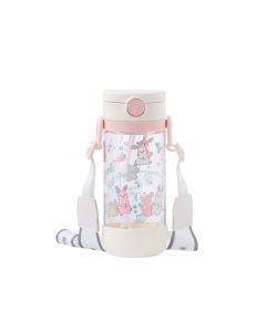 Richell 205634 AX吸管杯連帶450ml(米粉紅)