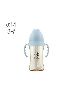 Simba (晨藍)270ml-蘊蜜鉑金PPSU寬口吸管把手防脹氣奶瓶
