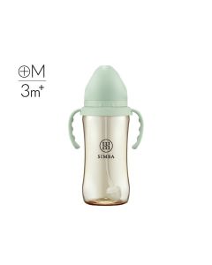 Simba (綠沐)360ml-蘊蜜鉑金PPSU寬口吸管把手防脹氣奶瓶